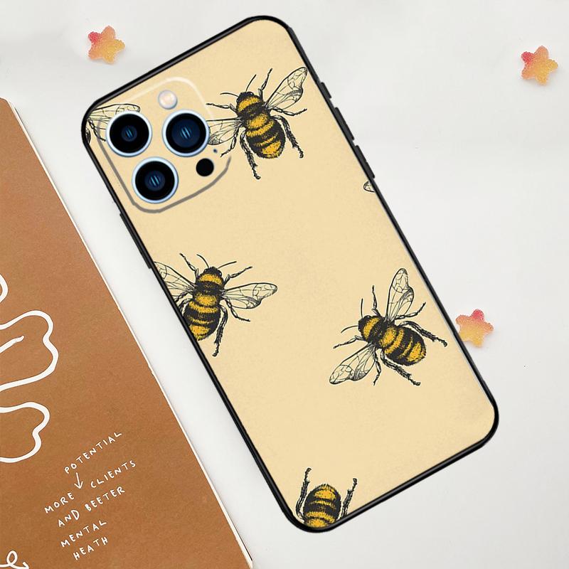 

Bee Honey Phone Case For iPhone 17 Pro Max 11 14 15 16 Pro Max 12 13 mini 16 Plus 16e 17 Air Funda iPhone 17 Air