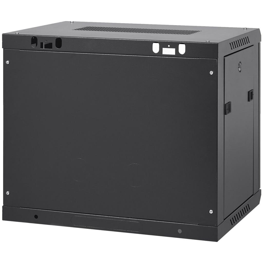 9U Wall Mount Network Server Cabinet, 15.5'' Deep, Server Rack Cabinet Enclosure, 200 Lbs Max. Ground-mounted Load Capacity, with Locking Glass Door