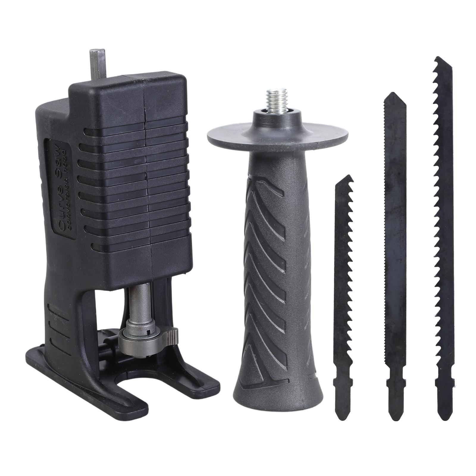 

Электрическая дрель Модифицированная электрическая пила Портативная возвратно-поступательная пила Изогнутые пилы Конвертеры с 3 пилами для домашнего ремонта