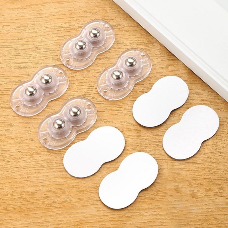 Practical Adhesive Caster Set 360 Degree Rotates Small Wheels Roller Casters Improve Mobilities for Cabinets & Shelves