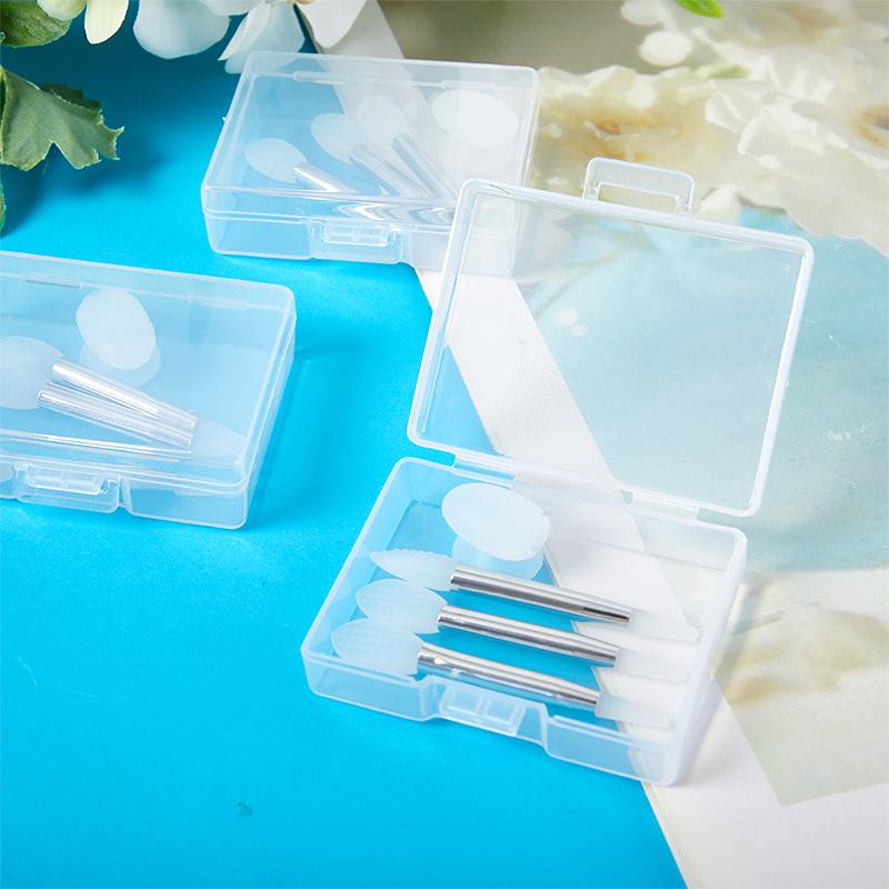 

Силіконова щіточка для бальзаму для губ з подвійним кінцем, маски для губ, з присоскою, пилозахисним ковпачком, для помади, косметичні пензлі, коробка для зберігання пензлів для помади onesize