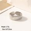 European Chic Irregular Open Ring Set with Creative Convex-Concave Texture for Women