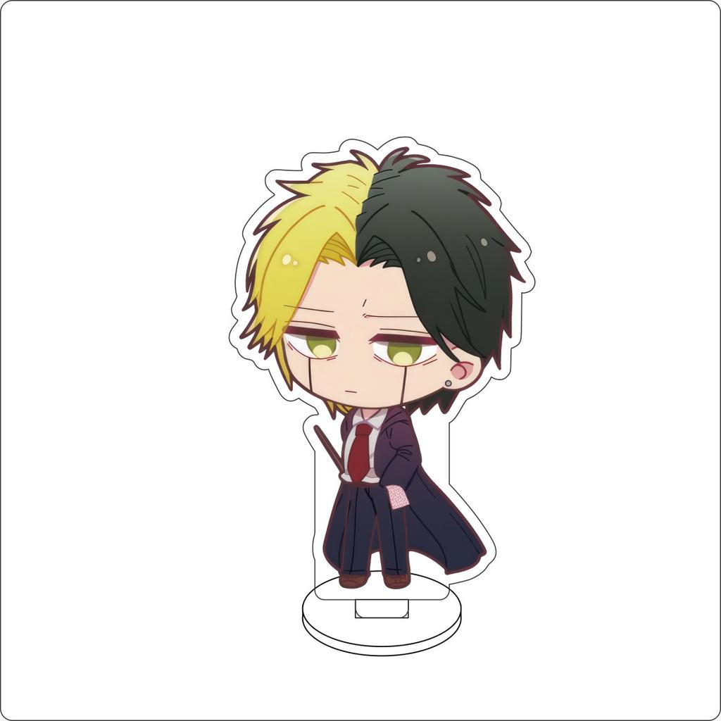 10CM Anime Mashle: Magic and Muscles Figure Stand Model Mash Burnedead/Lance Crown Cute Desk Decor Standing Sign Gifts