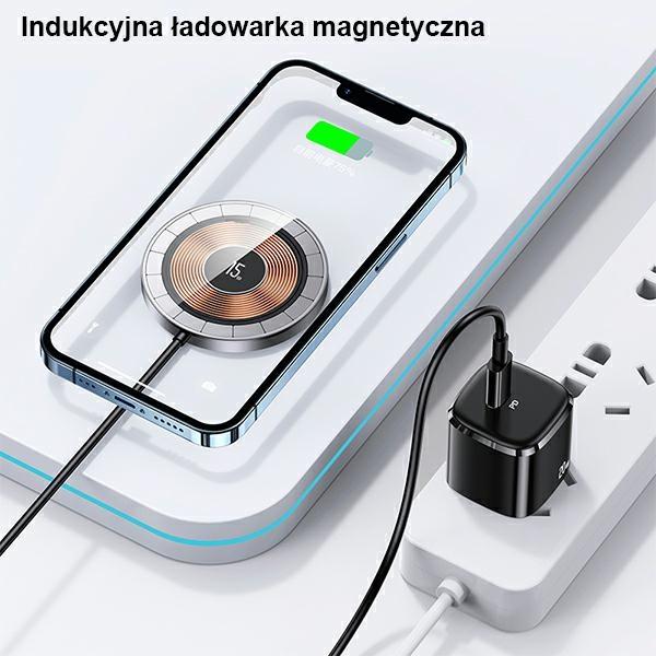 Usams Ład. Indukcyjna Us-Cd183 Magnetic15W Aluminium Czarny/Black Cd183Cdx01