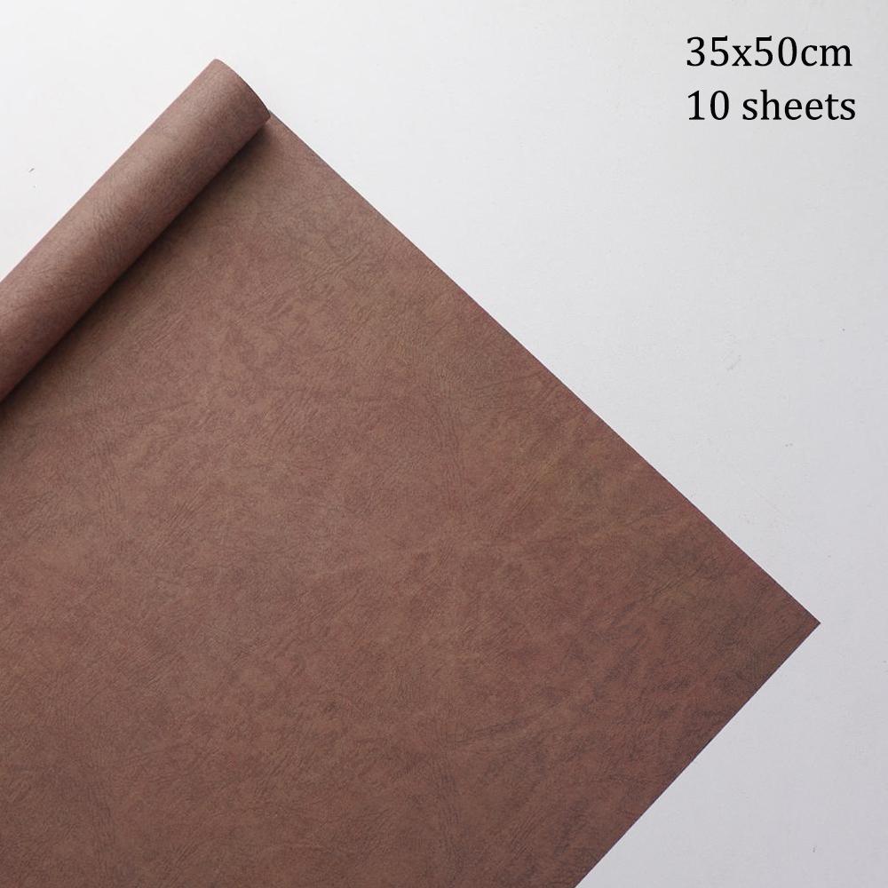 10 sheets/pack Maillard Series Kraft Paper Foldable Wrapping Gift Packing Paper DIY Festival Gift Wrapping Paper For Flowers
