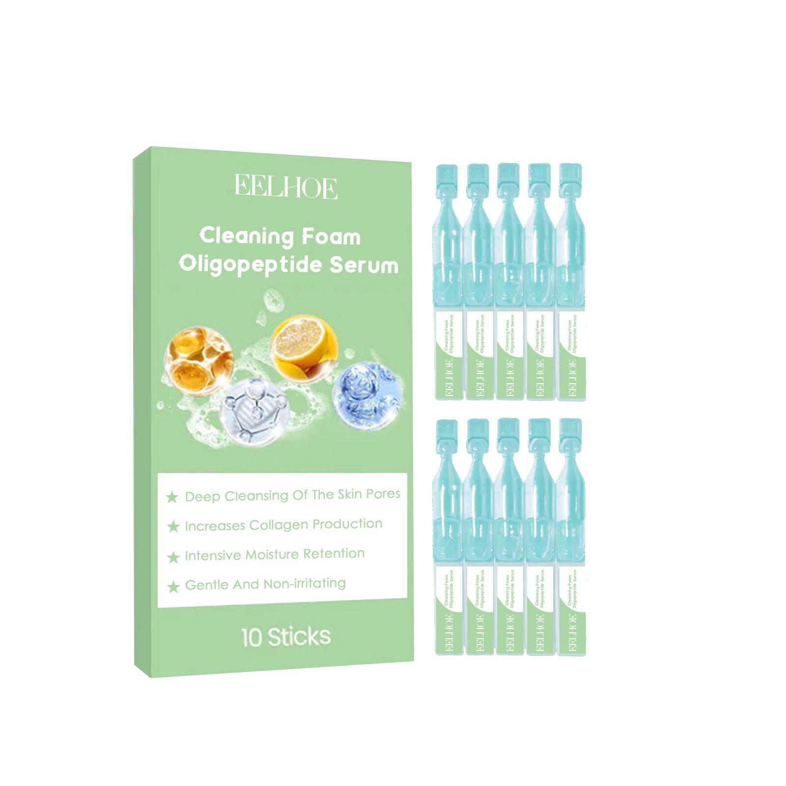 

Очищающая пенка-эссенция смягчает кутин, осветляет кожу, очищает поры, устраняет черные точки и прыщи 10pcs