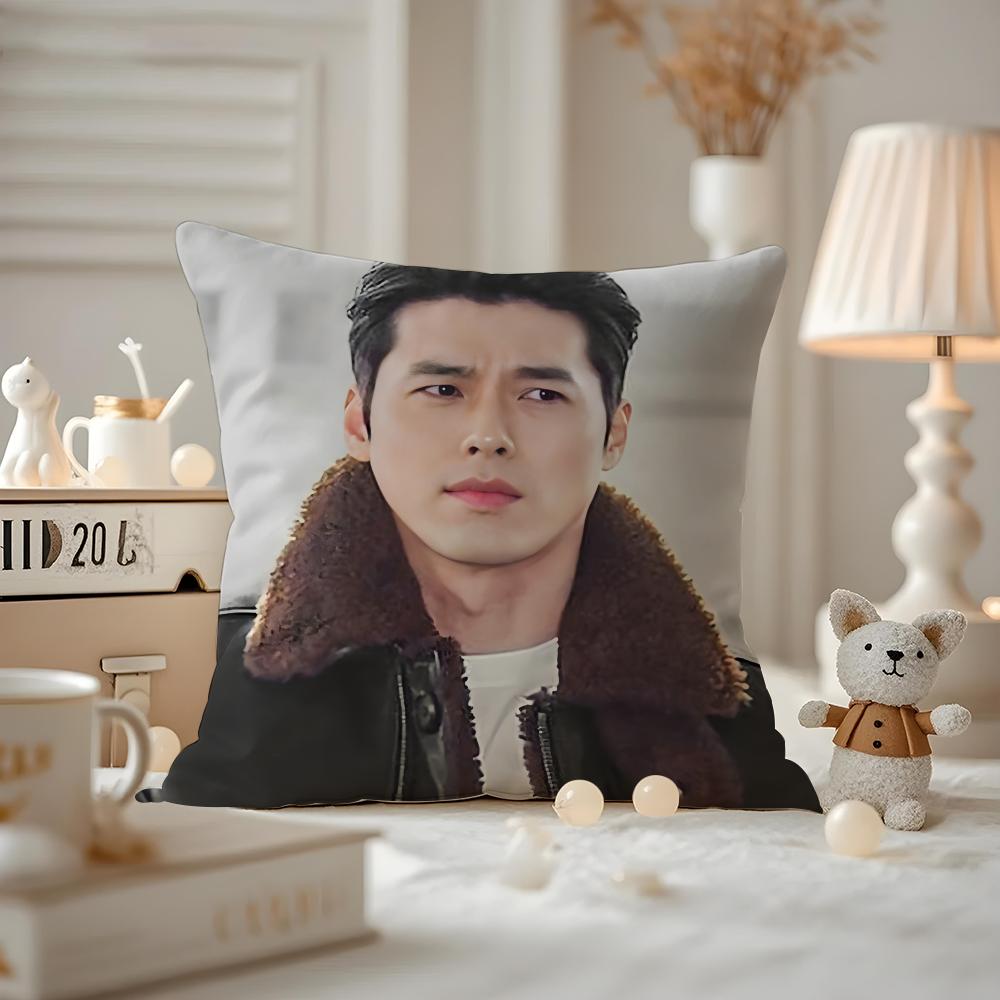 Hyun Bin Actor Cushion Cover Pattern Printed Pillowcase For Living Room Sofa Cushion Cover & Bedroom Decor