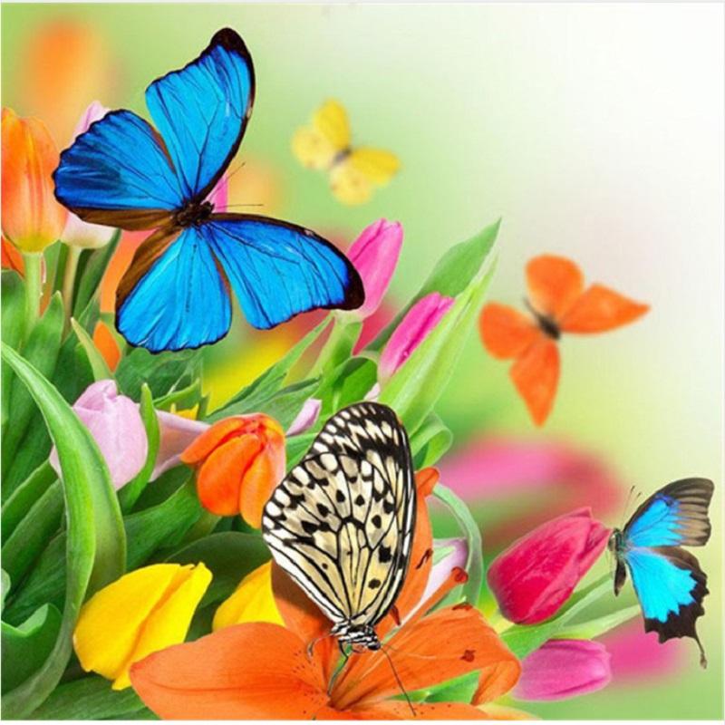 New Arrivals Diamond Painting Full Round Butterfly Cross Stitch Diamond Embroidery Animals Wall Decor Hobby Gift