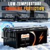 EU Stock 24V 100Ah LiFePO4 Battery 25.6V Built-in BMS Bluetooth Solar Energy Storage Battery for RV Marine Off Grid Solar System
