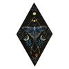Dark Style Wooden Wall Decor Sun Moon Wall Art Sign Wall Mounted Board  Gothic Style