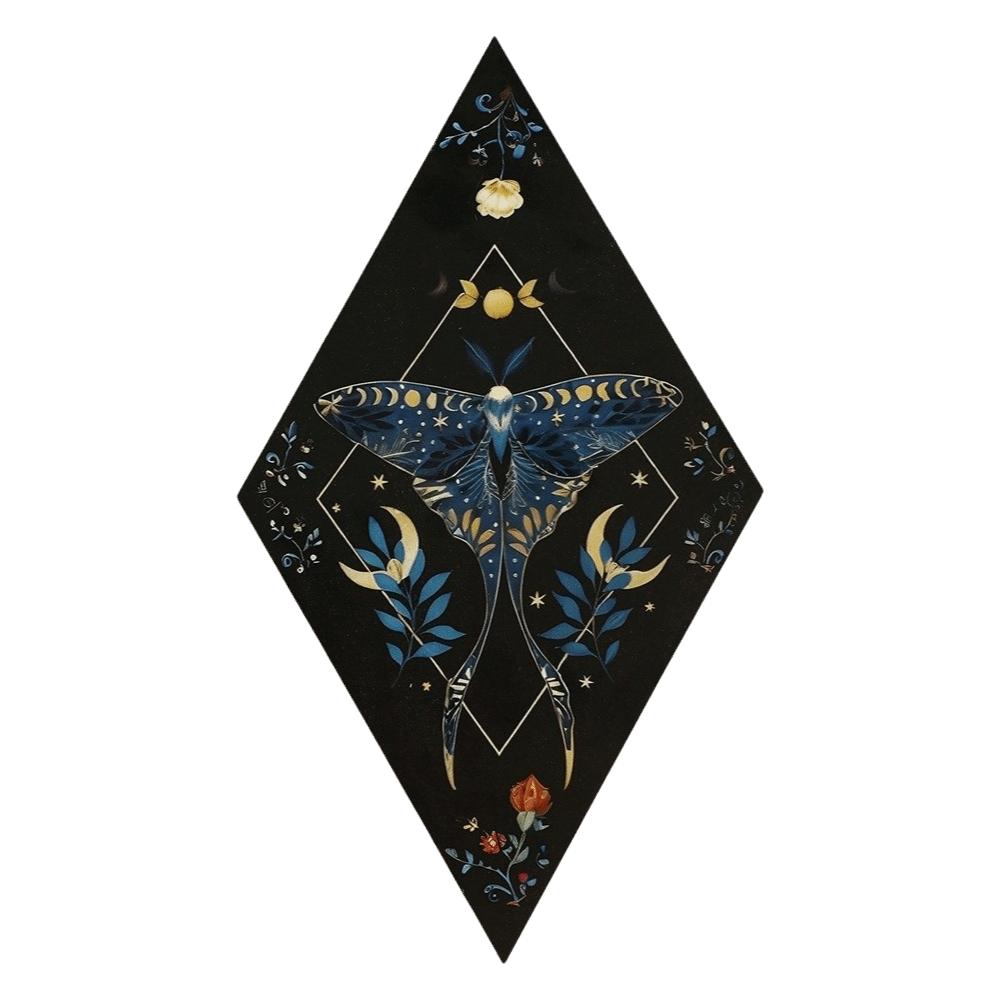 Dark Style Wooden Wall Decor Sun Moon Wall Art Sign Wall Mounted Board  Gothic Style