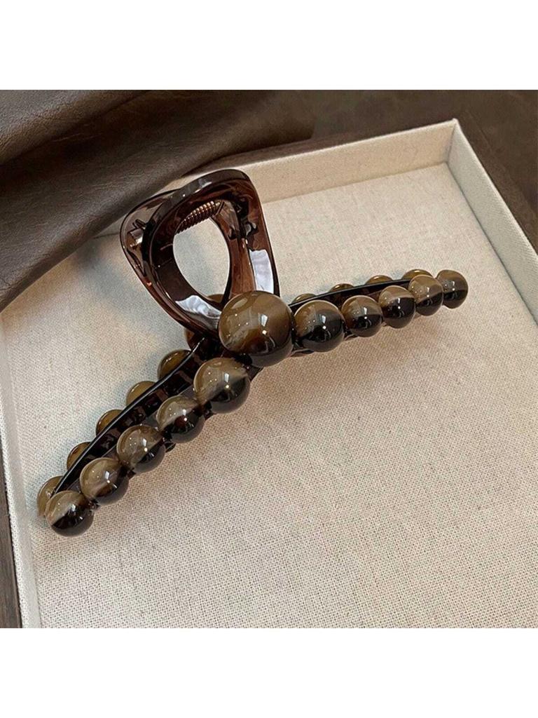 New High-Grade Ombre Beaded Hair Claw Large Back Head Hairpin For Women Updo Accessories