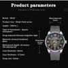 Mens Quartz Watch Large Dial Magnetic Silicone Strap, Luminous Hands Date, 30M Daily Waterproof Wrist Watches