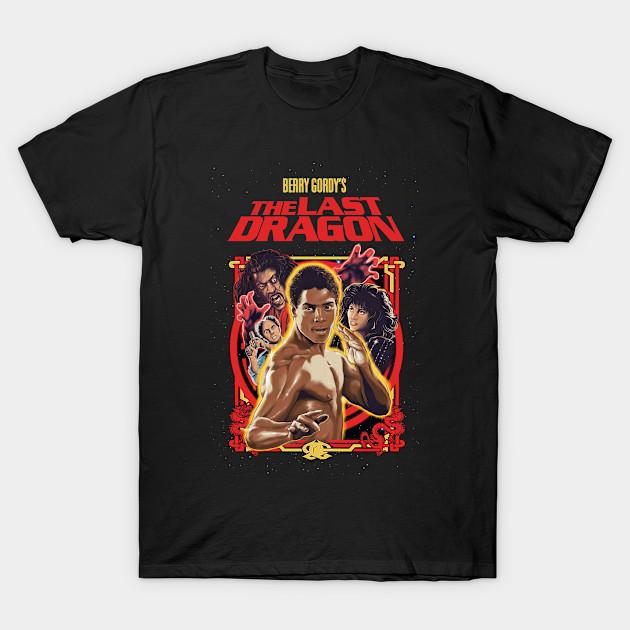 

Men Black Print T-shirt The Last Dragon 1985 Sho Nuff Bruce Leeroy No-Cut Transfer Paper Print Cotton Tshirt L чёрный