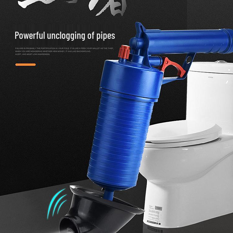 High-Pressure Toilet Plunger & Drain Cleaner Tool