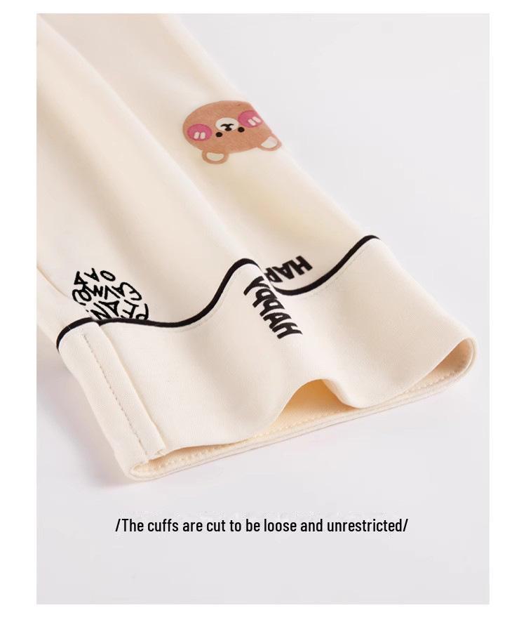 Women's Long-Sleeve Padded Pajamas, Cute Cartoon Style, Large-Size, Spring & Autumn Homewear, 2024 New Collection.