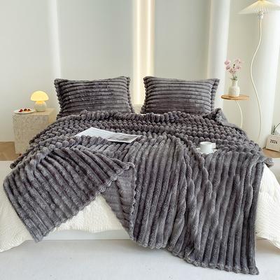 Throw Blanket Charcoal Blanket Super Soft Fleece Throw Blanket for Couch Ridges Design Wash Up Nicely