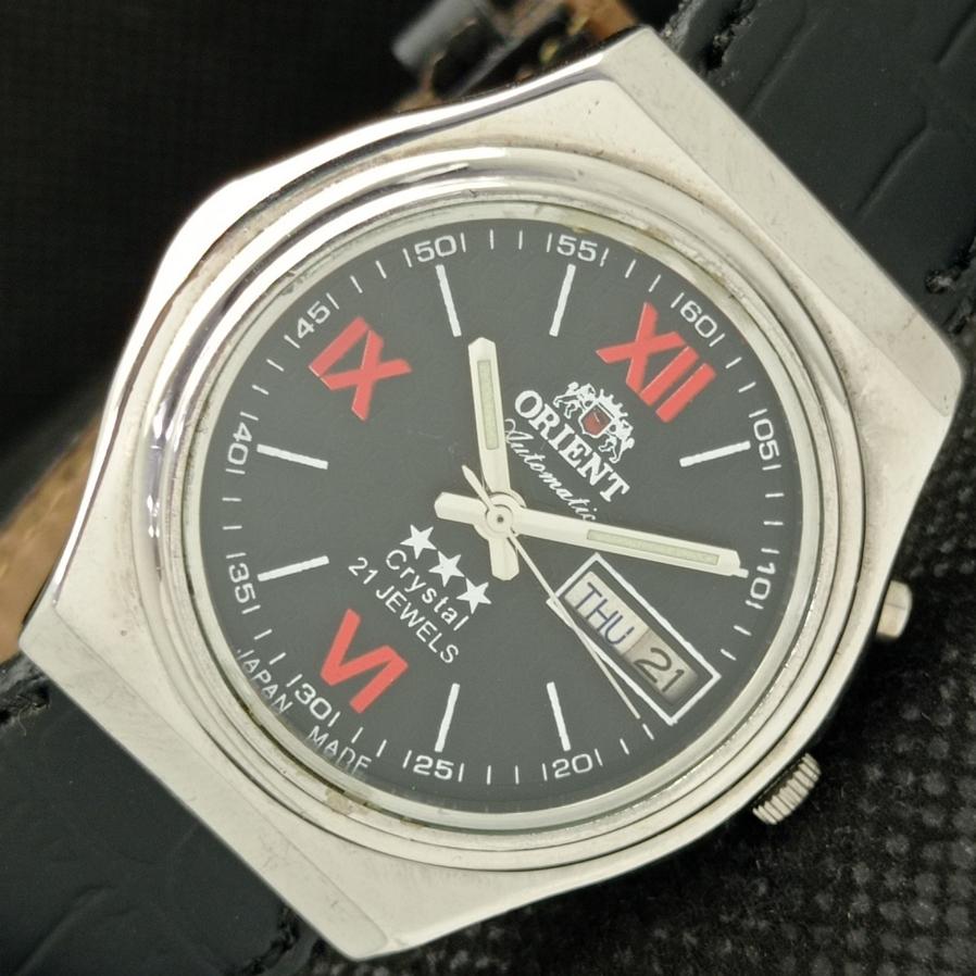 

Б/у ЯПОНИЯ СТАРИННЫЕ АВТОМАТИЧЕСКИЕ МУЖСКИЕ ЧАСЫ ORIENT CRYSTAL 46941 С ЧЕРНЫМ ЦИФЕРБЛАТОМ a425249-2 R1024b-a425249