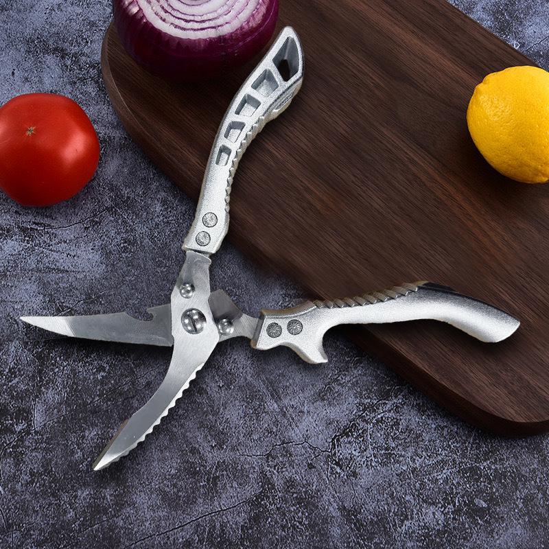 Yangjiang Multifunctional Kitchen Scissors - Stainless Steel Chicken and Fish Bone Cutter for Household Use