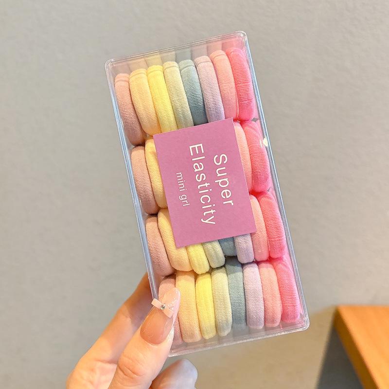 Kleiner Bär Hochelastisches Kaffee-Haargummi für Frauen und Mädchen - Langlebig, Schlicht und Elegant