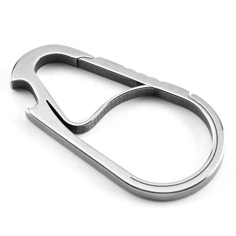 Lichtgewicht Titaniumlegering Karabiner Draagbare Ringgesp voor Buiten Kamperen & Bergbeklimmen Kampeer Wandelgereedschap