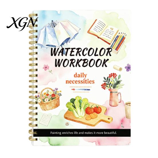 Creative Color Matching Practice Book Watercolor Coloring Book, Clean And Bright Patterns Design, Thick Art Supplies for Kids Painting Paper