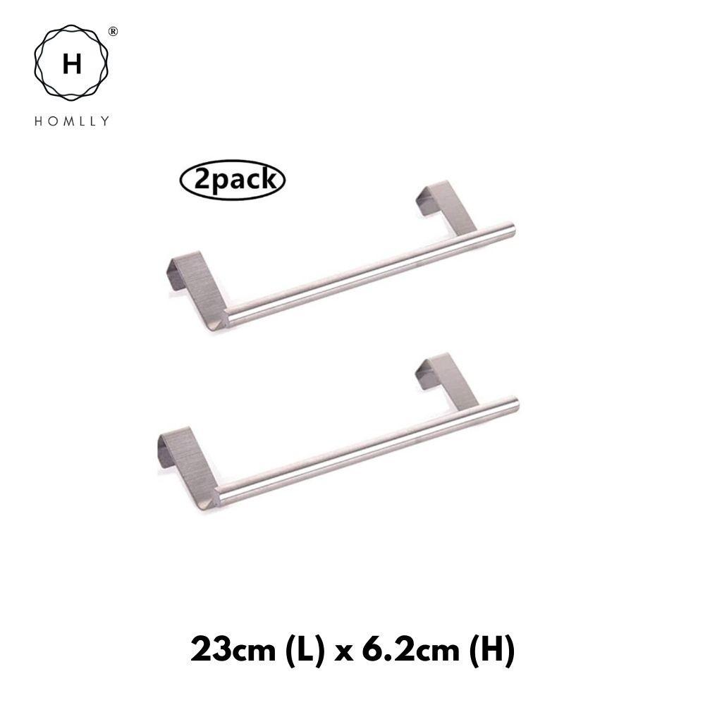 Homlly Basic Over Cabinet Door Stainless Steel Towel Bar Holders