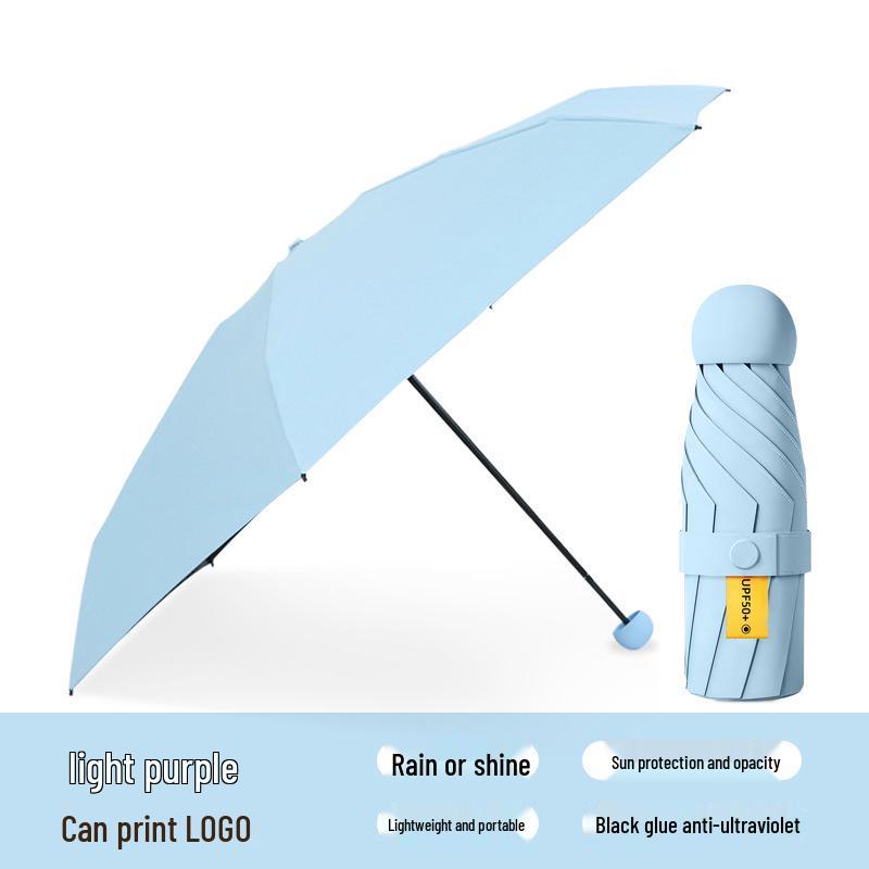 

Custom Compact Dual-Use Anti-UV Umbrella, Mini Parasol for Sun and Rain