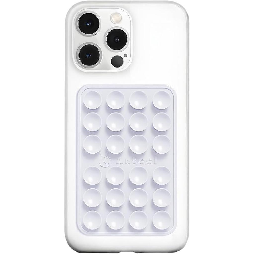 Anteel Medium-Sized Silicone Suction Phone Case Adhesive Mount, Durable, Hands-Free Sticky Phone Holder, Upgraded Thickened and Enhanced Suction