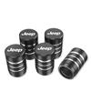 Car Tire Valve Stem Caps Aluminum Alloy Knurling Style Wheel Caps Sticker For Jeep TRAILHAWK COMMANDER LIBERTY Wrangler Lanyard AKV1