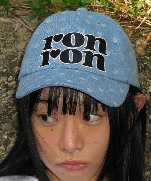 RONRON Dot Logo Ball Cap Blue