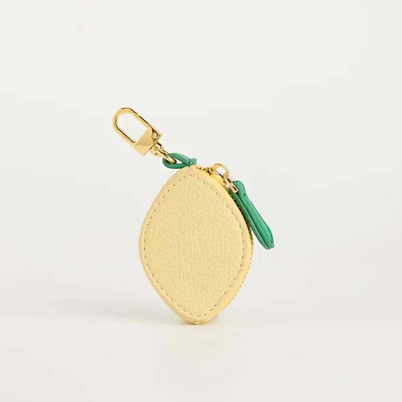 WTEMPO Cute Strawberry Lemon Shaped Coin Purse with Keychain Mini Change Purse Holiday Creative Special Gifts Wedding Birthday Christmas