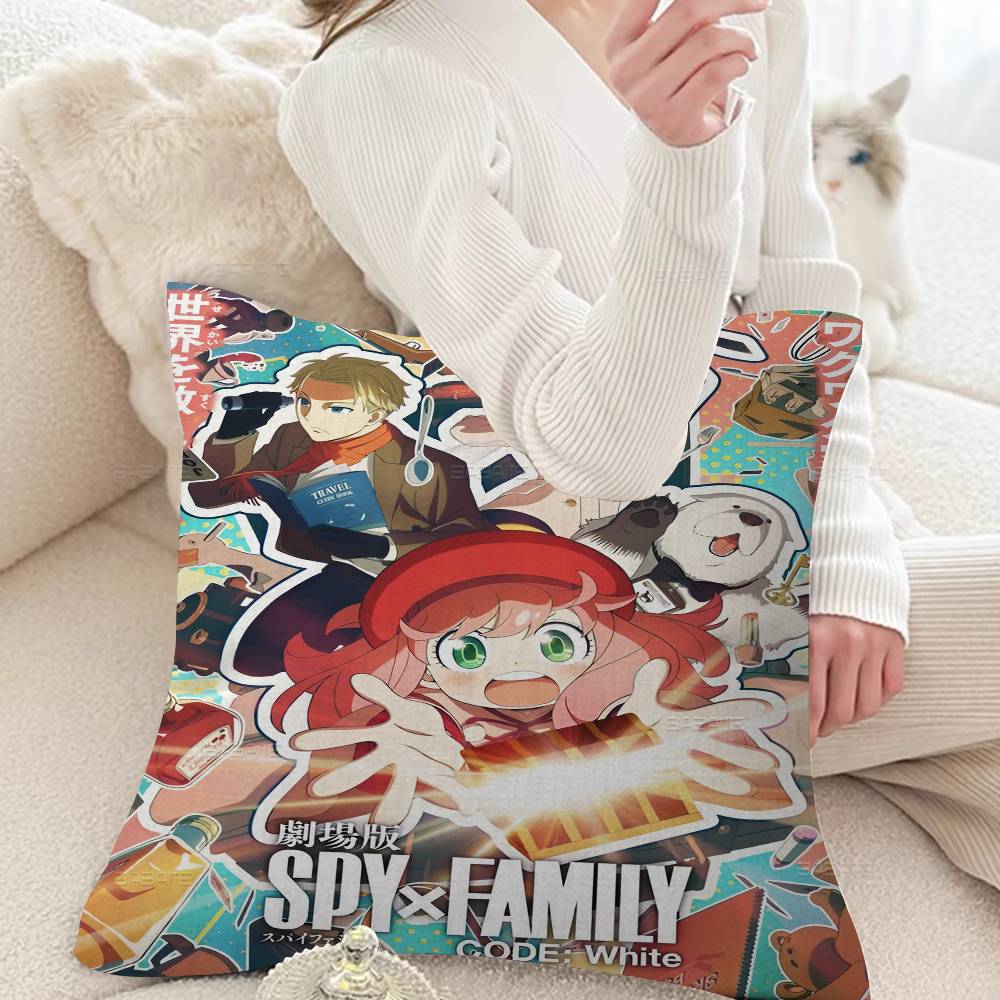 Anime S-Spy X Family Cushion Cover Pillowcase Upholstery Sofa Throw Pillow Home Decor Pillowcas