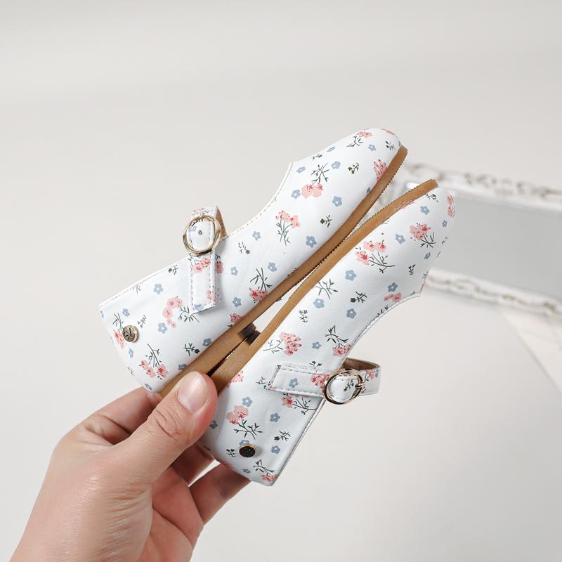 AS New Kids Shoes Baby Girls Princess Shoes Children Flower Flats Toddler Dance Leather Shoes Infant Party Shoes Mary Jane