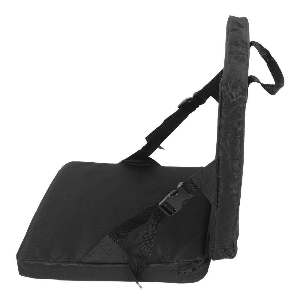 Durable With Zippered Pocket Folding Chair Cushion With Handle Black Adjustable Floor Chair Foldable Chair Cushion Camping Trips