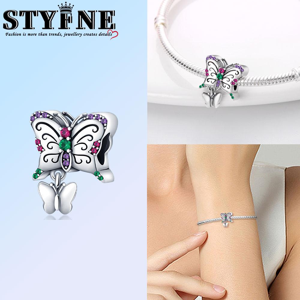 Copper Pink Butterfly Red Dragonfly Charm Beads Suitable For Diy Birthday Party Gift Jewelry Bracelet Accessories