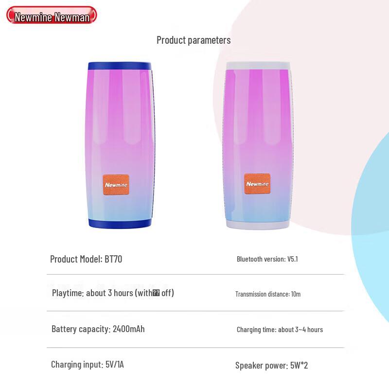 Newmine BT70 Portable Bluetooth Speaker
