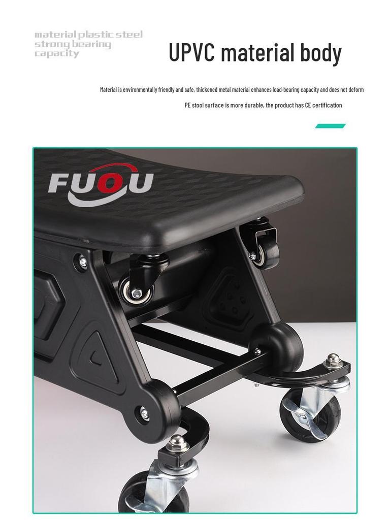 Car Detailing & Polishing Stool with Removable Seat and Sliding Creeper