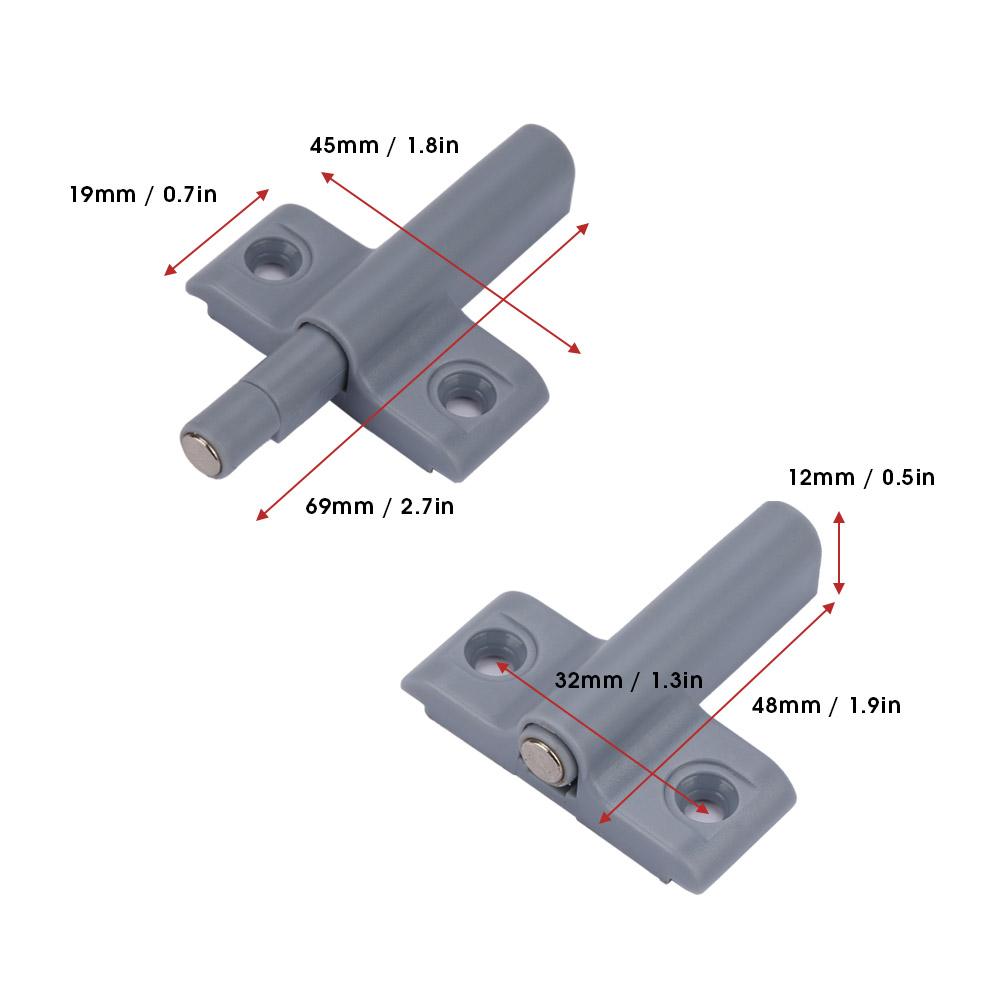 10pcs Magnetic Cabinet Door Catches Buffer Free Handle Drawer Rebound Bumper(small)