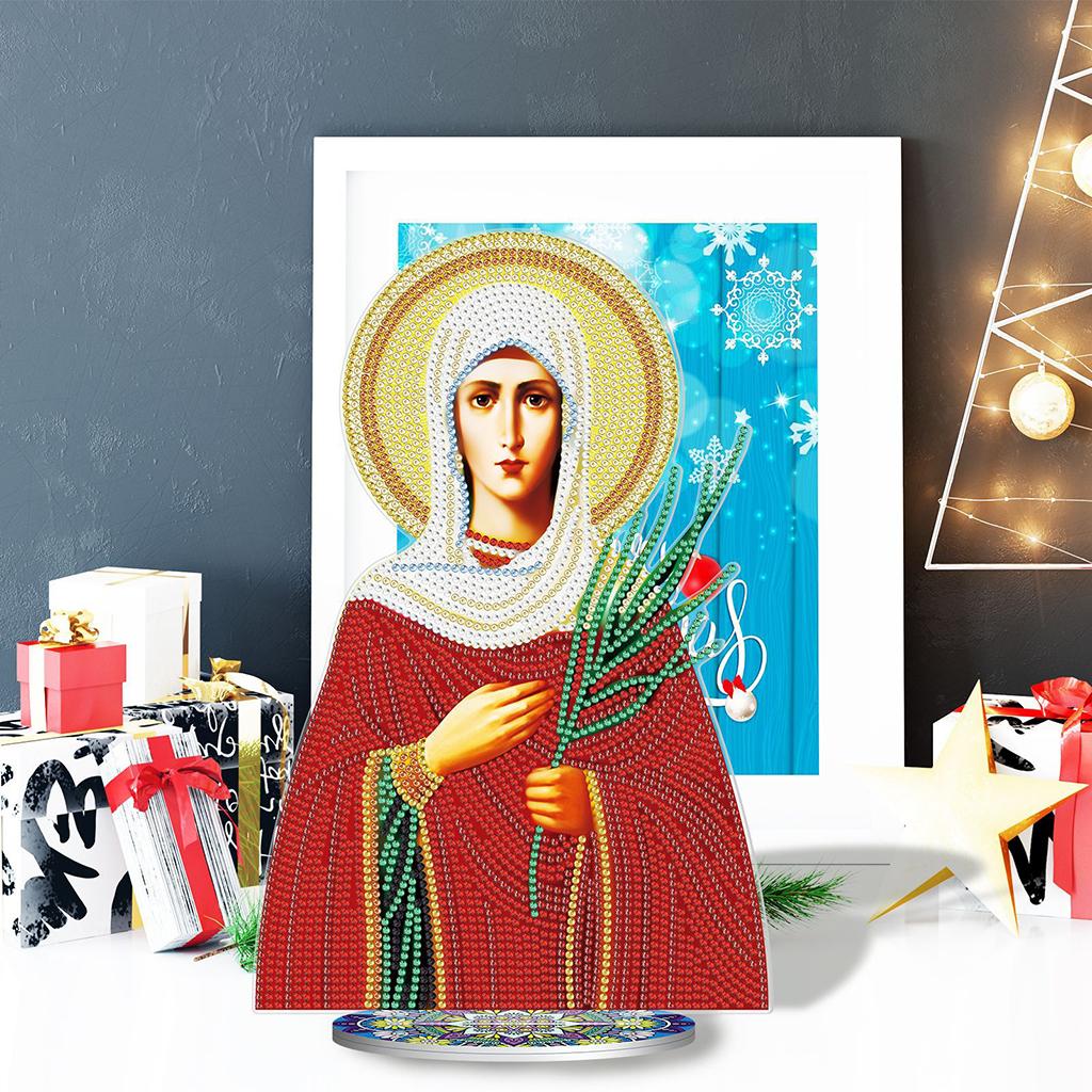 Painting by Numbers Kit Arts Craft Special Shape Rhinestones Cross Stitch Kits,