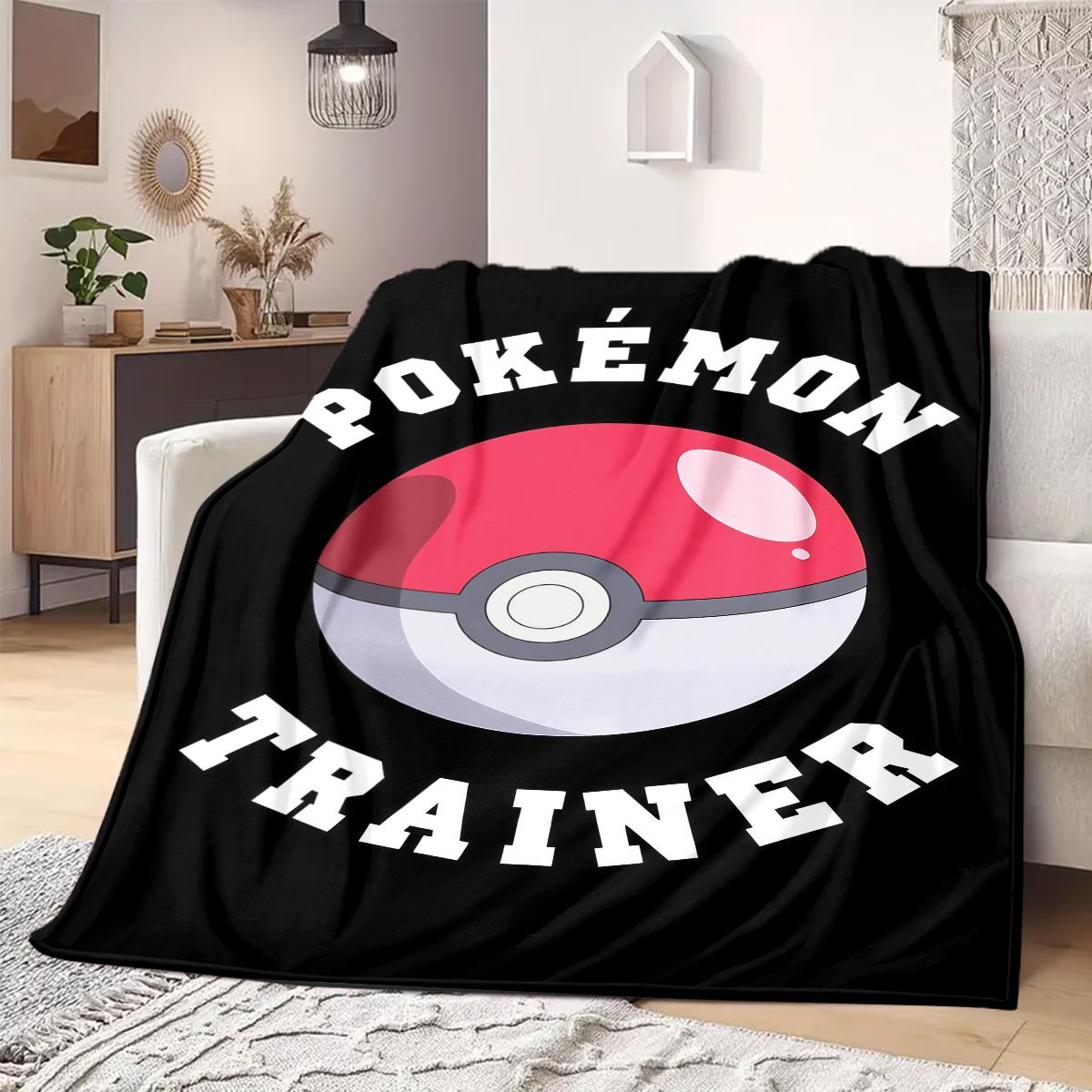 

PokeMon Anime Print Blanket Warm Comfortable Flannel Blanket Suitable for Bedrooms, Sofas, Beds, Chairs, Picnics, Travel 75x90cm