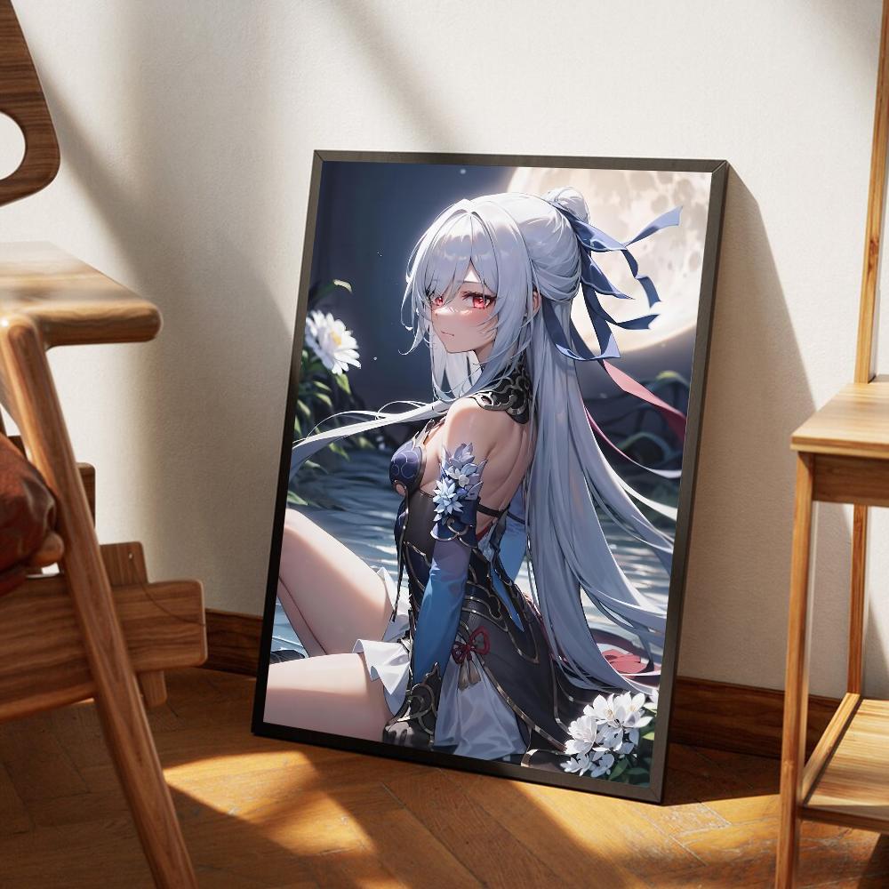 Game Honkai Star Rail Jingliu  Vintage Posters Sticky Whitepaper Prints Posters Artwork Posters Wall Stickers