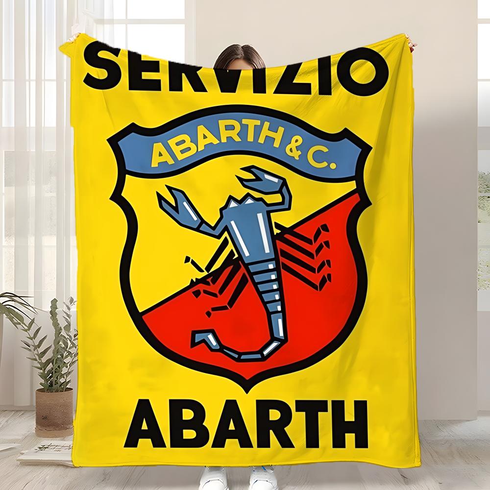 A-Abarth Scorpion Throw Kid-Friendly Flannel Throw Blanket Soft Warm Anti-Static Washable All Season 75x90cm