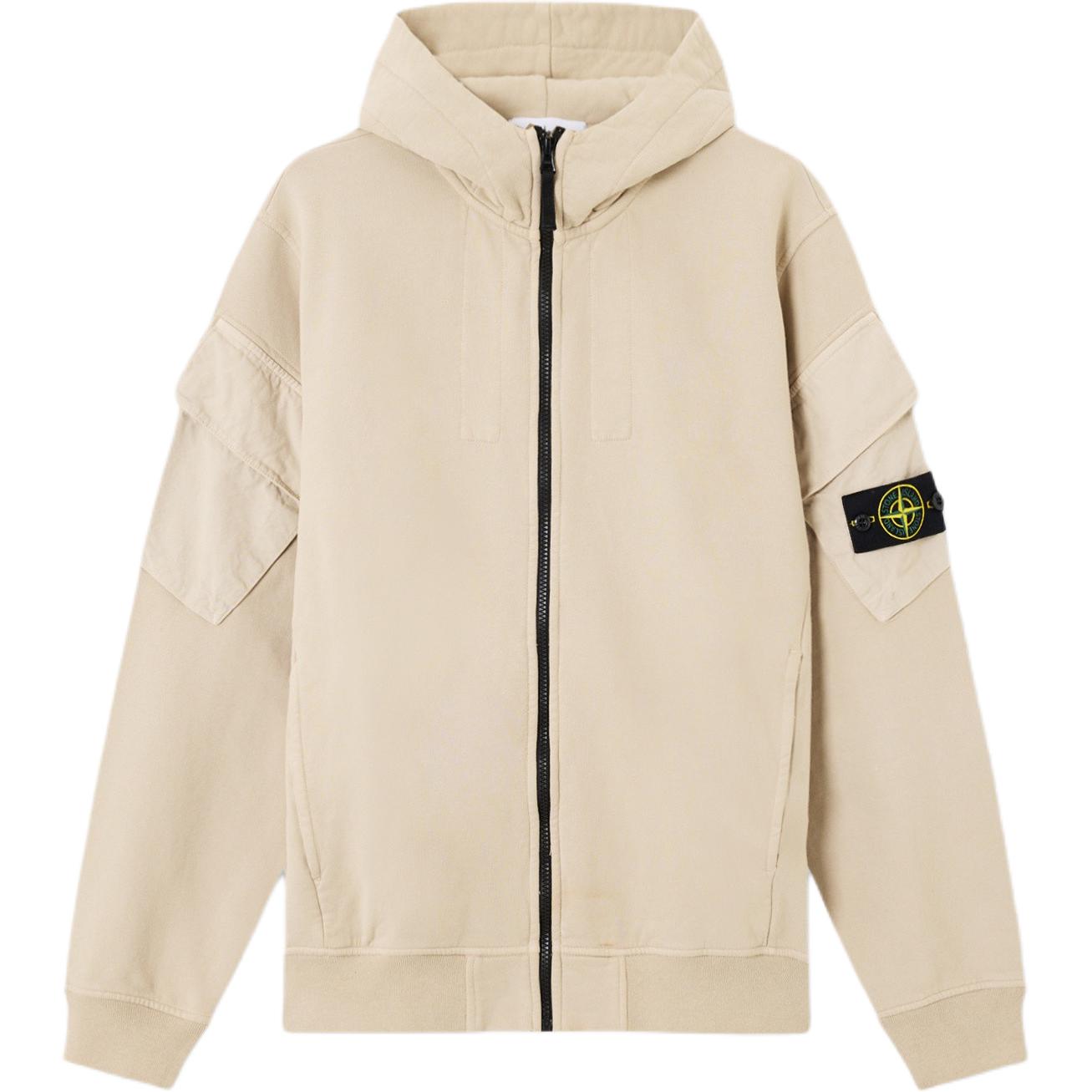 

Stone Island Logo Hooded Zip Pocket Long Sleeve Jacket Men jackets K2S1561000-09S0A20-V009A L