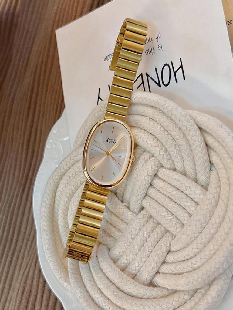 New gold vintage niche high-end fashion popular watch small gold watch women's quartz steel strip watch