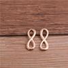 Infinity Connector Charm for DIY Braided Bracelets, 23*8mm Zinc Alloy, 3 Colors