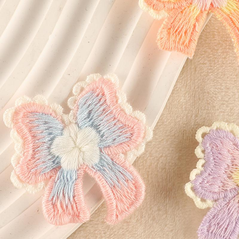 Stickerei Etikett Schleife DIY Handkonto Zubehör Zubehör Aufnäher Stoffaufkleber Brosche Schmuck Haarschmuck Zubehör Stickerei Aufkleber