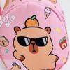 Cartoon Capybara Backpack Crossbody Bag Cute Printed Chest Bag  Storage Bag For Kids Portable Gift For Girls Boys