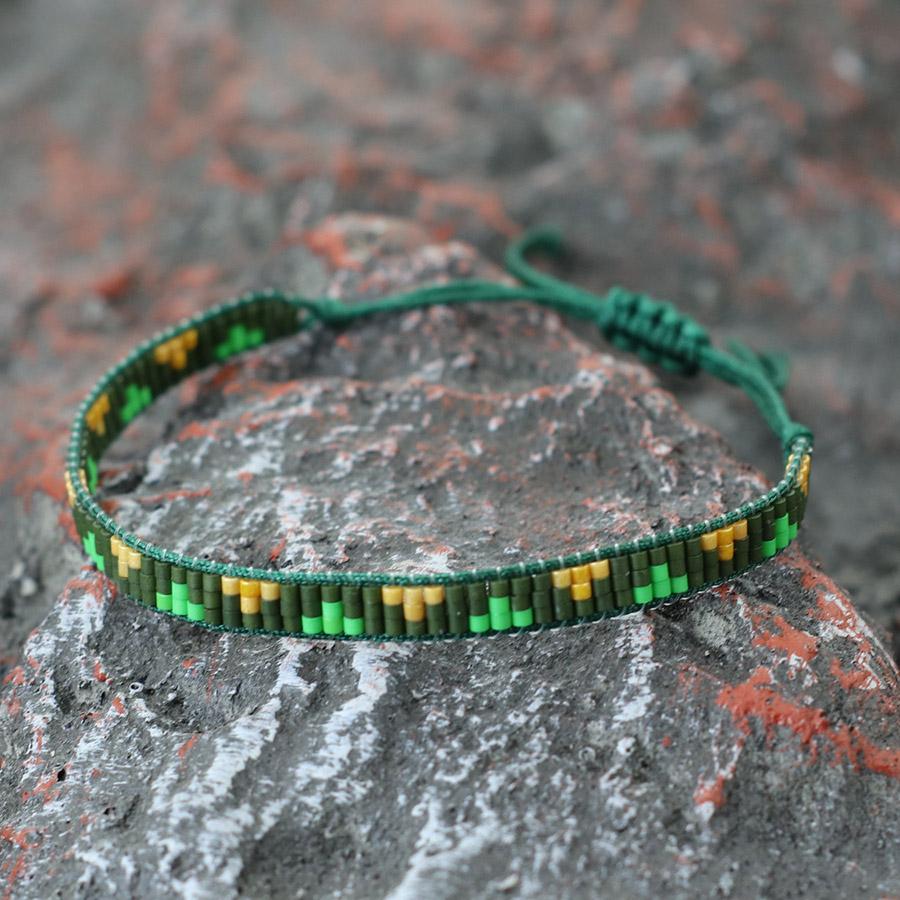 Ethnic Bohemia String Bracelet Women Handmade Adjustable Seed Beads Braclet Beach Surfer Casual Jewelry Ethnic String Braslet