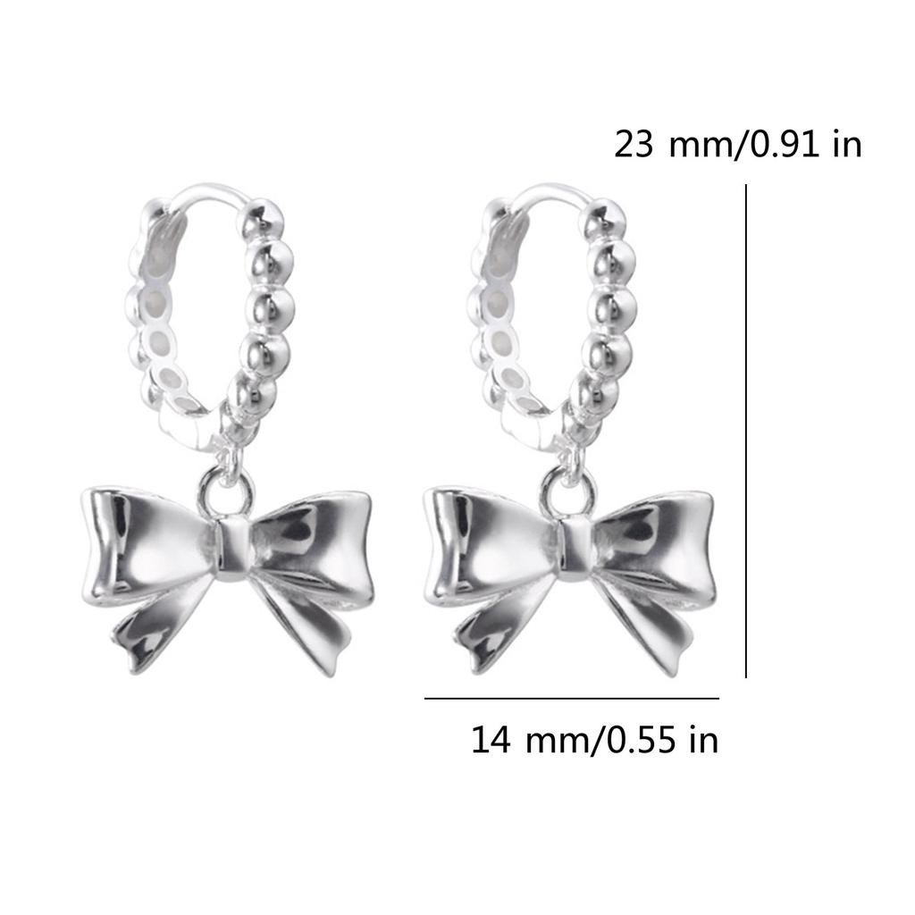 Delicate Bowknot Hoop Earrings Fashion Dangle Earrings Unique Gift for Fashionable Women and Girls